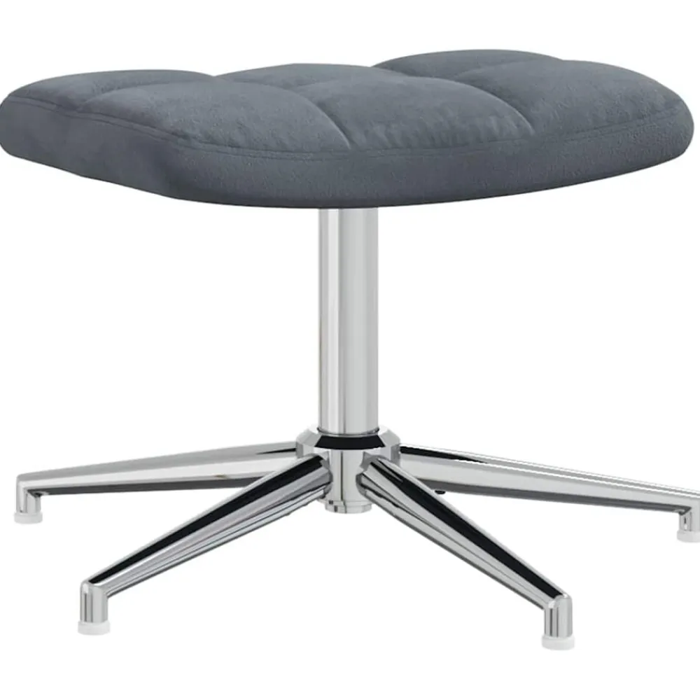 vidaXL Sillón de relax con taburete terciopelo Gris oscuro Hot