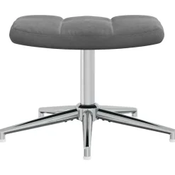 vidaXL Sillón de relax con taburete terciopelo Gris oscuro Hot