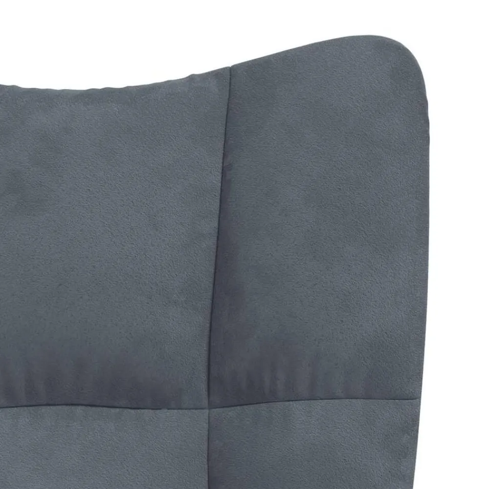 vidaXL Sillón de relax con taburete terciopelo Gris oscuro Hot