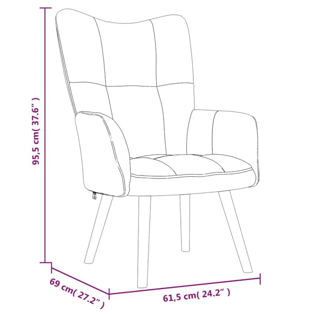 vidaXL Sillas-Sillón de relax con taburete terciopelo