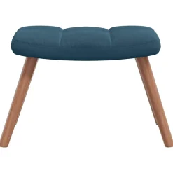 vidaXL Sillas-Sillón de relax con taburete terciopelo