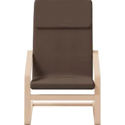 vidaXL Sillón de relax con taburete tela marrón oscuro Marr&oacute;n Outlet