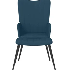 vidaXL Sillón de relax con taburete terciopelo Azul Online