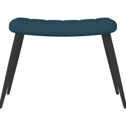 vidaXL Sillón de relax con taburete terciopelo Azul Online