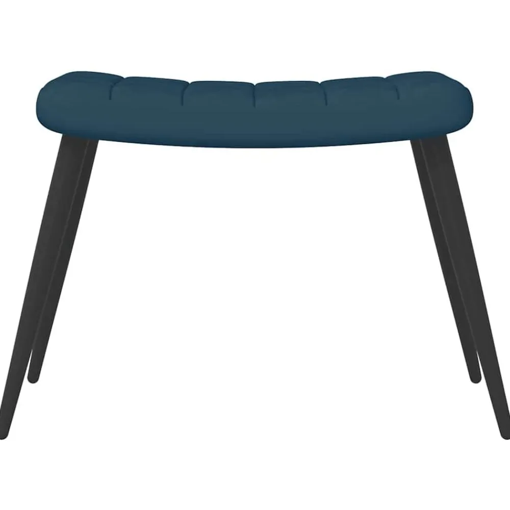 vidaXL Sillón de relax con taburete terciopelo Azul Online