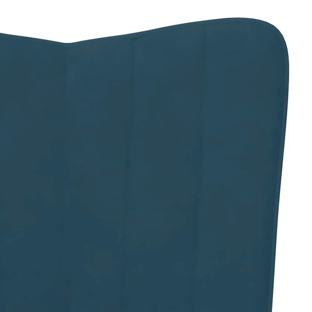 vidaXL Sillón de relax con taburete terciopelo Azul Online