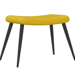 vidaXL Sillas-Sillón de relax con taburete terciopelo