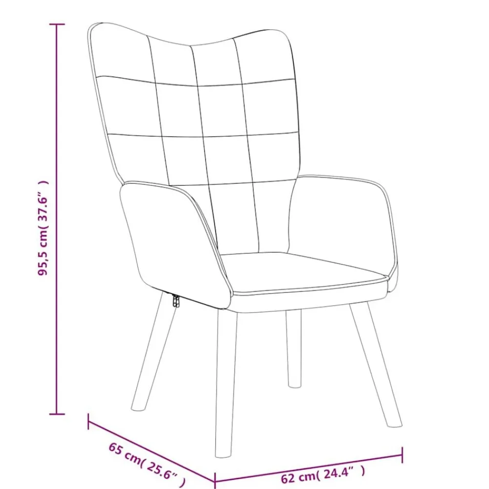 vidaXL Sillas-Sillón de relax con reposapiés de tela color