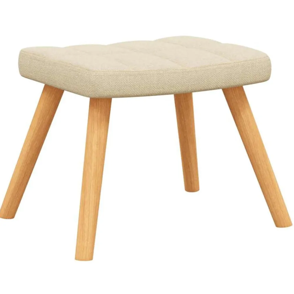 vidaXL Sillas-Sillón de relax con reposapiés de tela color