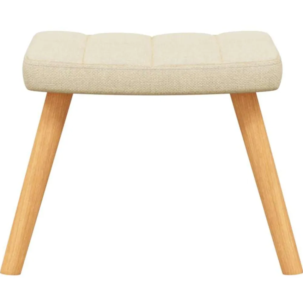 vidaXL Sillas-Sillón de relax con reposapiés de tela color
