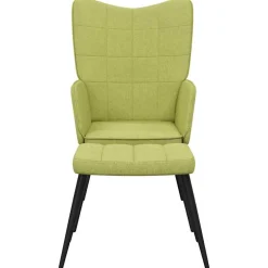 vidaXL Sillas-Sillón de relax con reposapiés tela