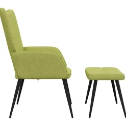 vidaXL Sillas-Sillón de relax con reposapiés tela