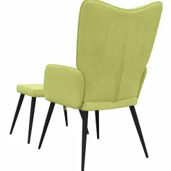 vidaXL Sillas-Sillón de relax con reposapiés tela