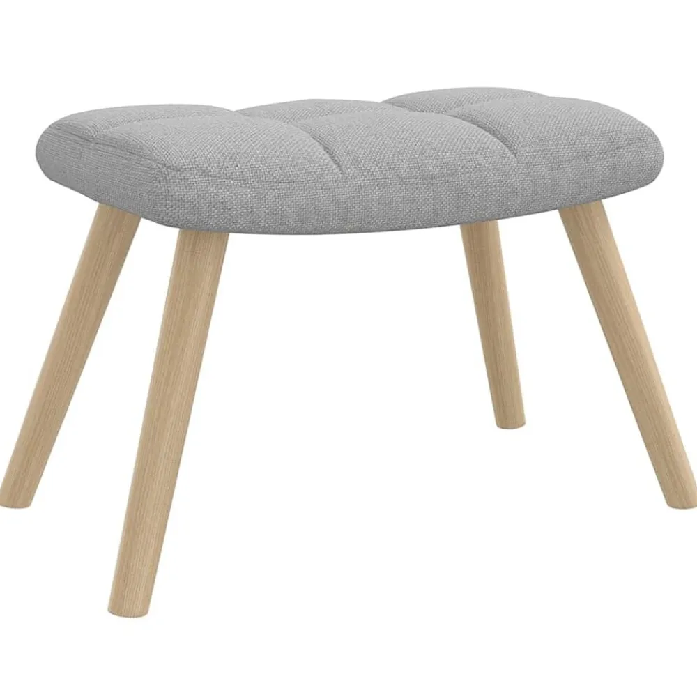 vidaXL Sillón de relax con reposapiés tela Gris nube Discount