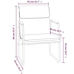 vidaXL Sillas-Sillón de relax cuero sintético color 55x64x80 cm