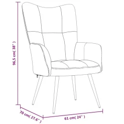 vidaXL Sillas-Sillón de relax de terciopelo