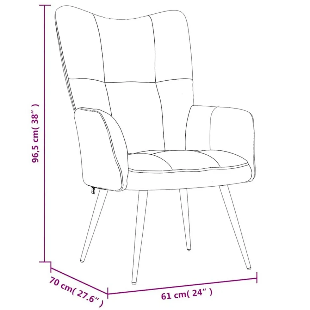 vidaXL Sillas-Sillón de relax de terciopelo