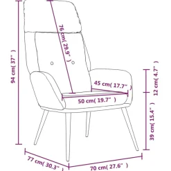vidaXL Sillas-Sillón de relax de cuero sintético de ante