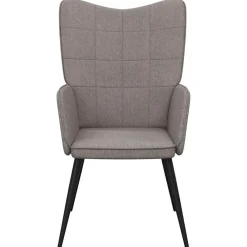 vidaXL Sillas-Sillón de relax de tela gris taupe