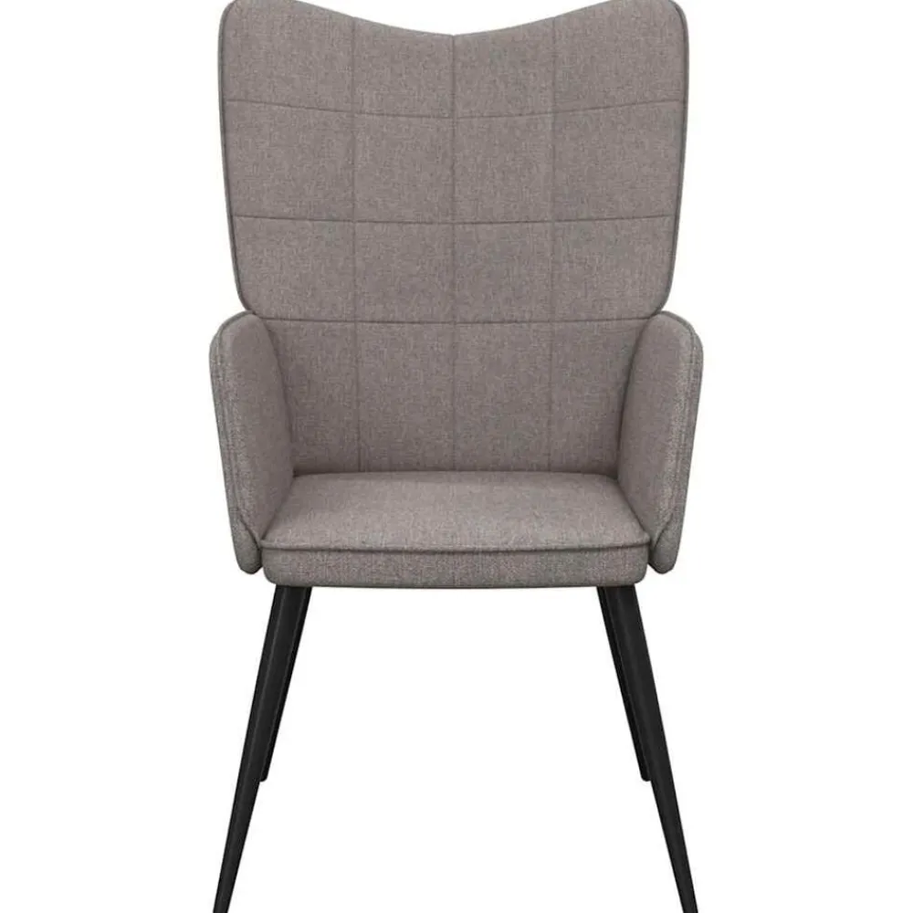 vidaXL Sillas-Sillón de relax de tela gris taupe