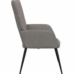 vidaXL Sillas-Sillón de relax de tela gris taupe