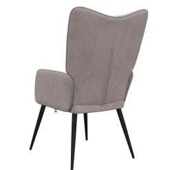 vidaXL Sillas-Sillón de relax de tela gris taupe