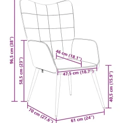 vidaXL Sillas-Sillón de relax de tela gris taupe