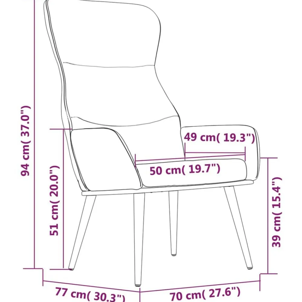 vidaXL Sillas-Sillón de relax de tela