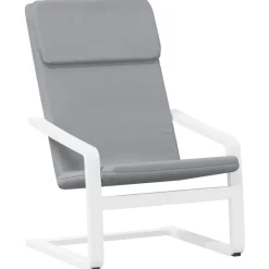 vidaXL Sillas-Sillón de relax de tela gris claro
