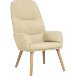 vidaXL Sillón de relax de tela Crema Outlet