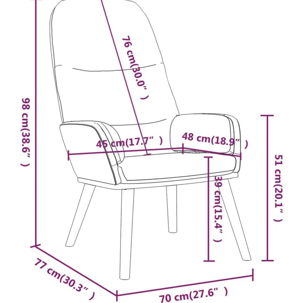 vidaXL Sillón de relax de tela Crema Outlet