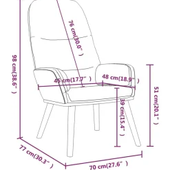 vidaXL Sillas-Sillón de relax de tela