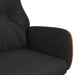 vidaXL Sillón de relax de tela y PVC Negro Sale