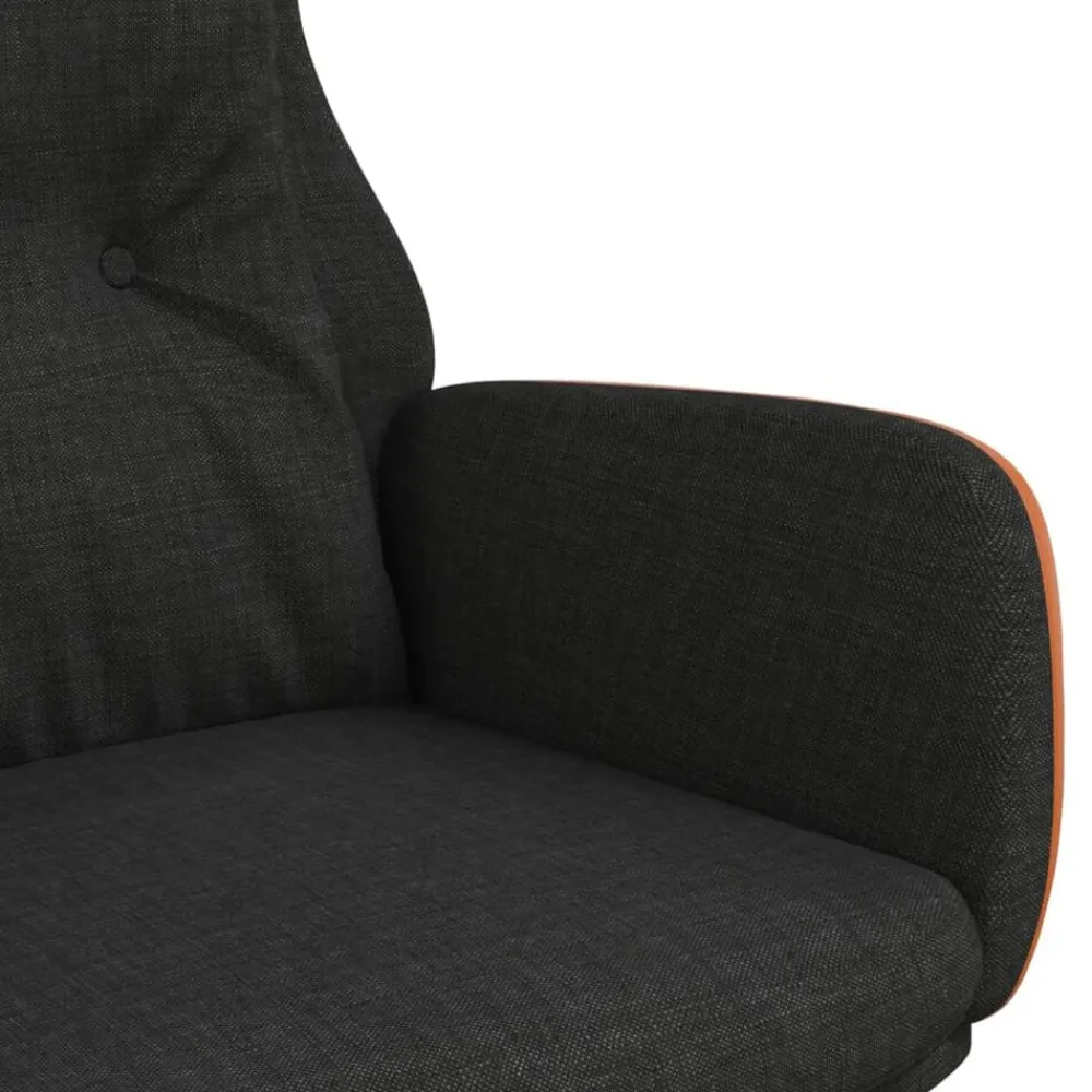 vidaXL Sillón de relax de tela y PVC Negro Sale