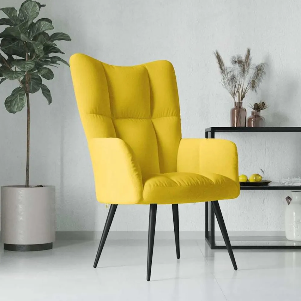 vidaXL Sillón de relax de terciopelo Amarillo mostaza Online