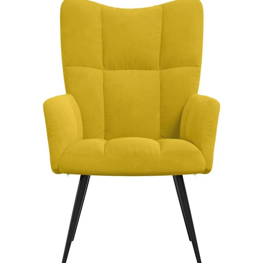 vidaXL Sillón de relax de terciopelo Amarillo mostaza Online