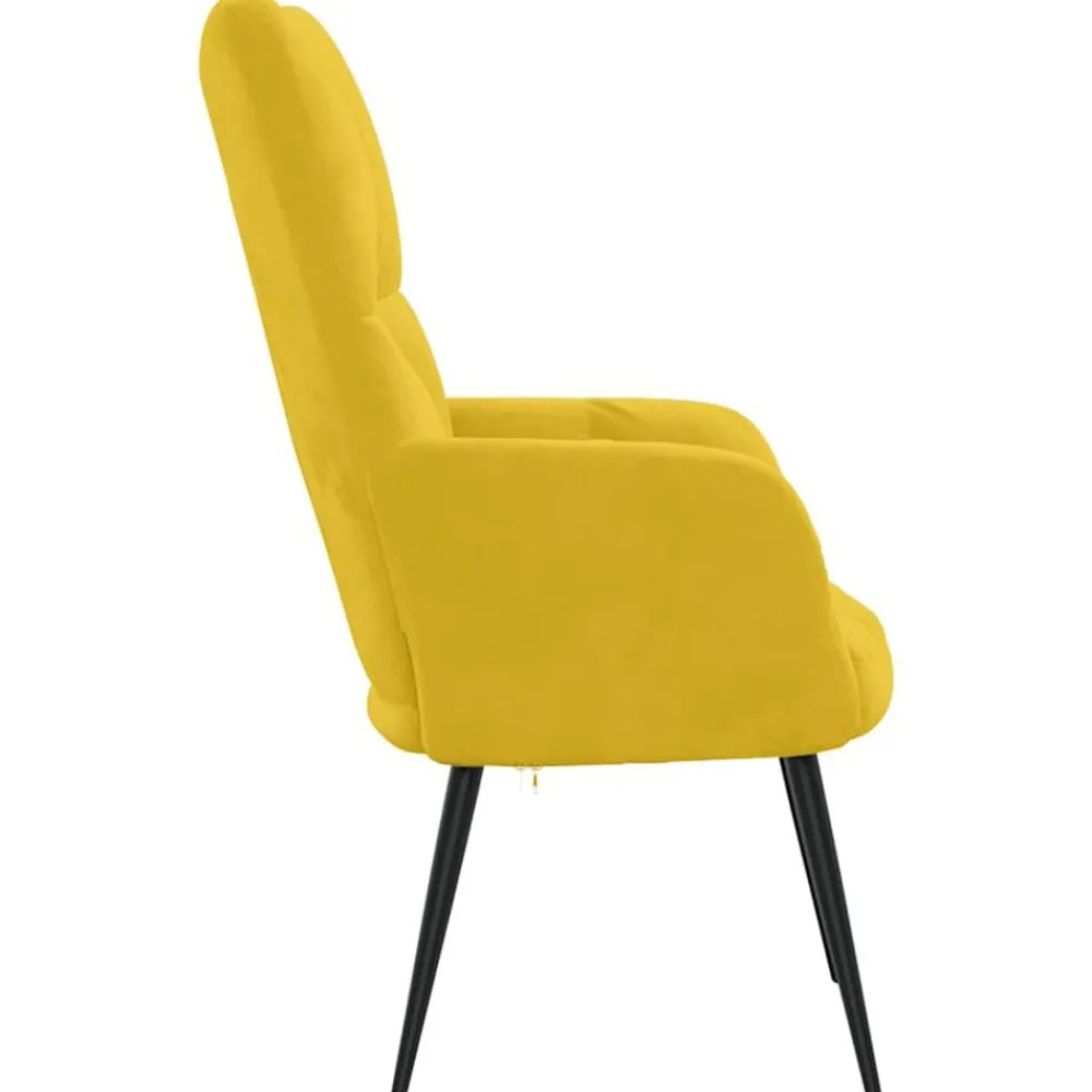 vidaXL Sillón de relax de terciopelo Amarillo mostaza Online