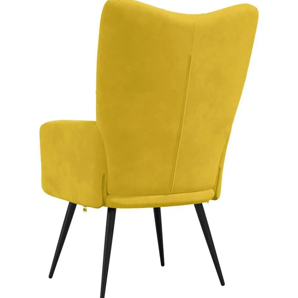 vidaXL Sillón de relax de terciopelo Amarillo mostaza Online