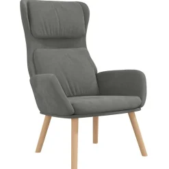 vidaXL Sillón de relax de terciopelo Gris oscuro Clearance