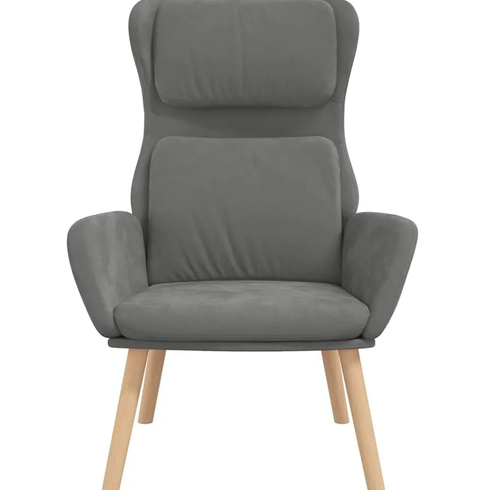 vidaXL Sillón de relax de terciopelo Gris oscuro Clearance