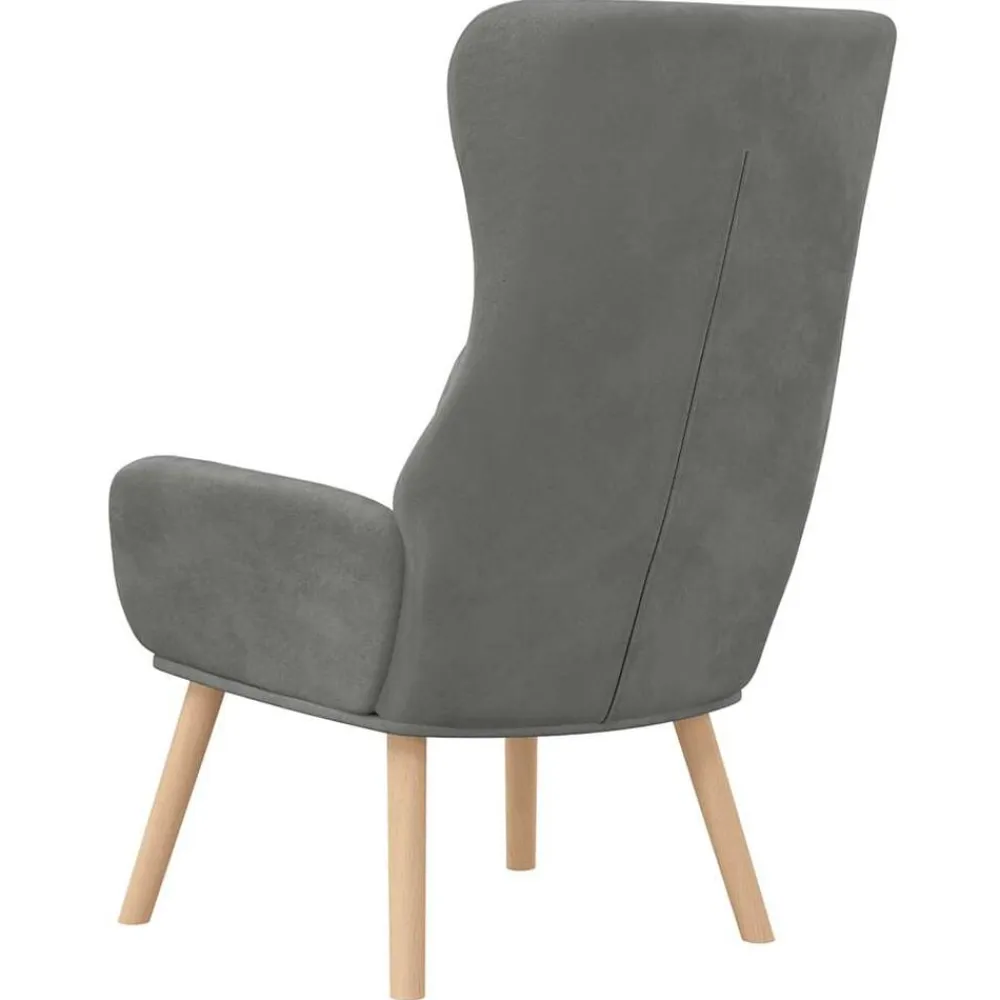 vidaXL Sillón de relax de terciopelo Gris oscuro Clearance