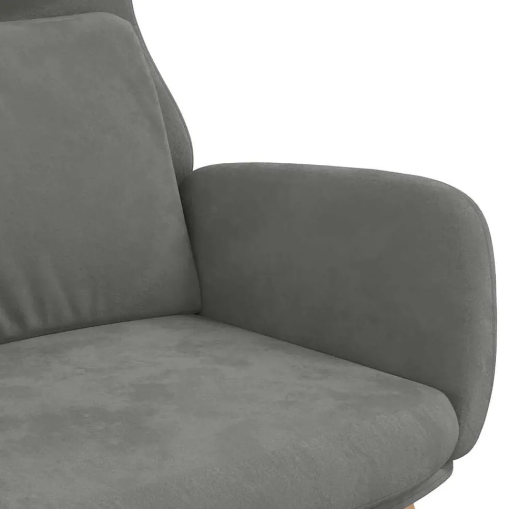 vidaXL Sillón de relax de terciopelo Gris oscuro Clearance