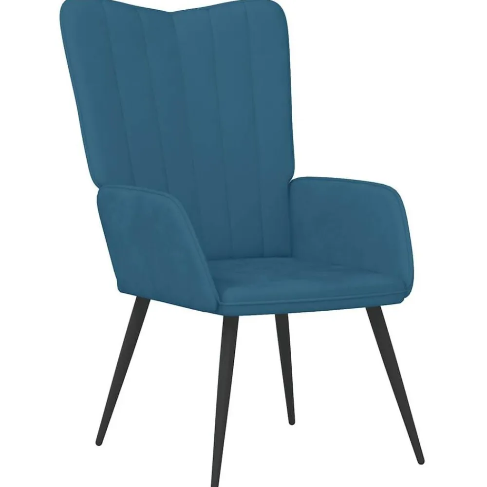 vidaXL Sillón de relax de terciopelo Azul Online