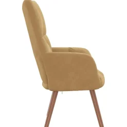 vidaXL Sillas-Sillón de relax de terciopelo marrón