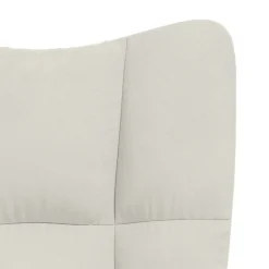 vidaXL Sillón de relax de terciopelo crema Blanco Clearance