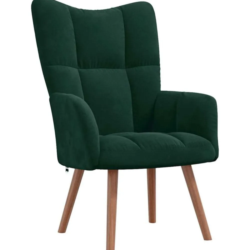 vidaXL Sillón de relax de terciopelo Verde oscuro Discount