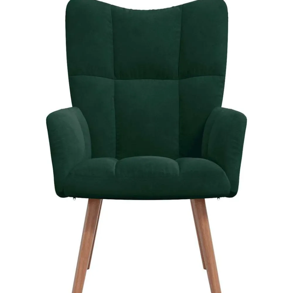 vidaXL Sillón de relax de terciopelo Verde oscuro Discount