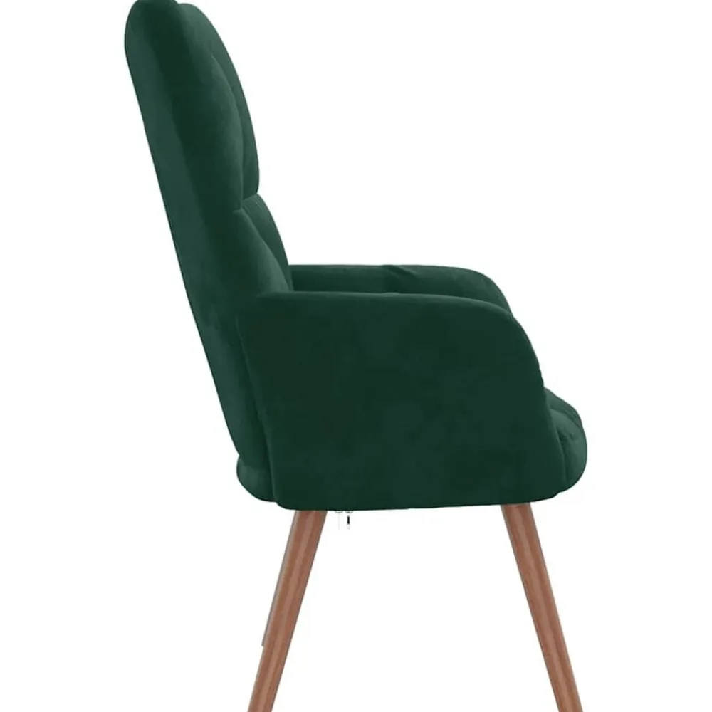 vidaXL Sillón de relax de terciopelo Verde oscuro Discount