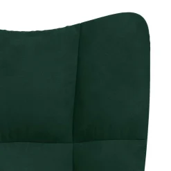 vidaXL Sillón de relax de terciopelo Verde oscuro Discount
