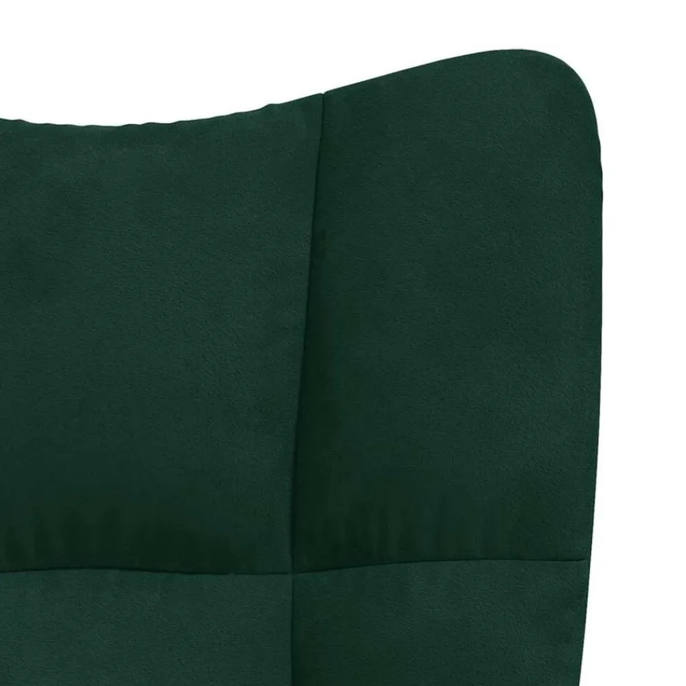 vidaXL Sillón de relax de terciopelo Verde oscuro Discount